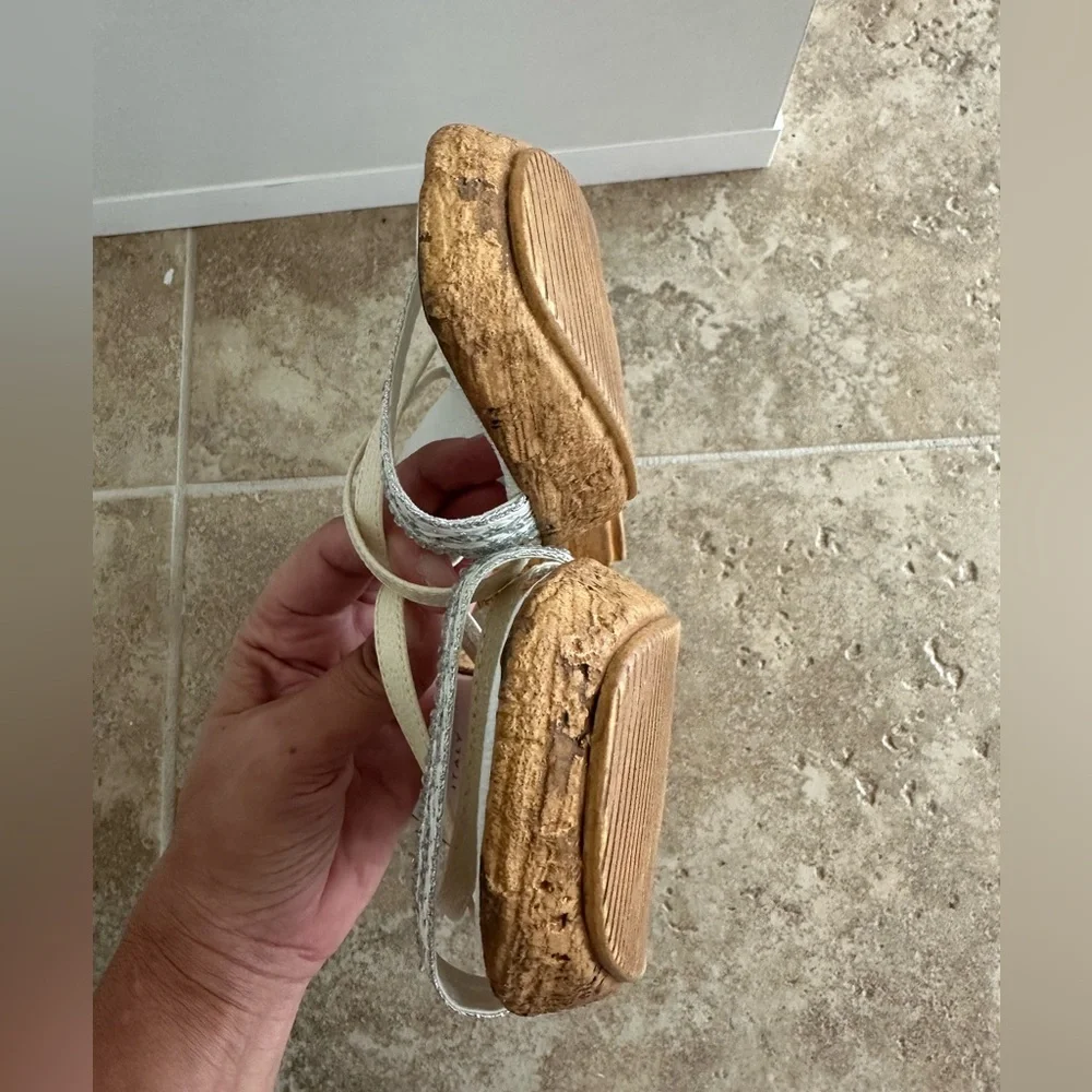 Italian Shoemakers Ivory Beaded Slide Sandals - Picture 6 of 7